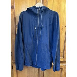 Lululemon Men's XXL 2XL Dispatch Full Zip Hoodie Jacket Blue Navy Hoody Outdoor